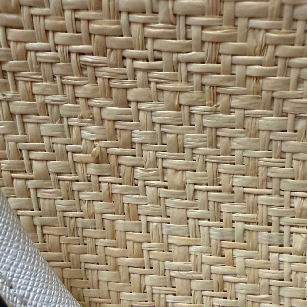 Kate Spade Reiley Straw Dome Satchel Tan and White - Picture 5 of 14